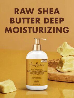 Raw Shea Butter Deep Moisturizing Conditioner w. sea kelp/ argan oil Men Kids